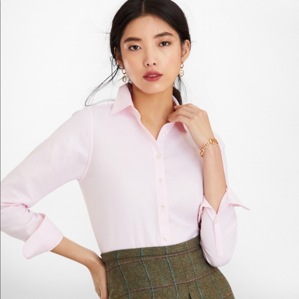 Brooks brothers pink button down